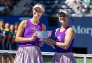 Erin Routliffe and Gabriela Dabrowski pictured at the 2025 US Open | Image Source: Getty
